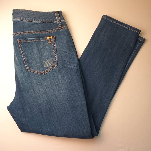 Melissa McCarthy Seven7 Denim Jeans Size 16W High Rise Skinny Leg Patchwork - Picture 1 of 12